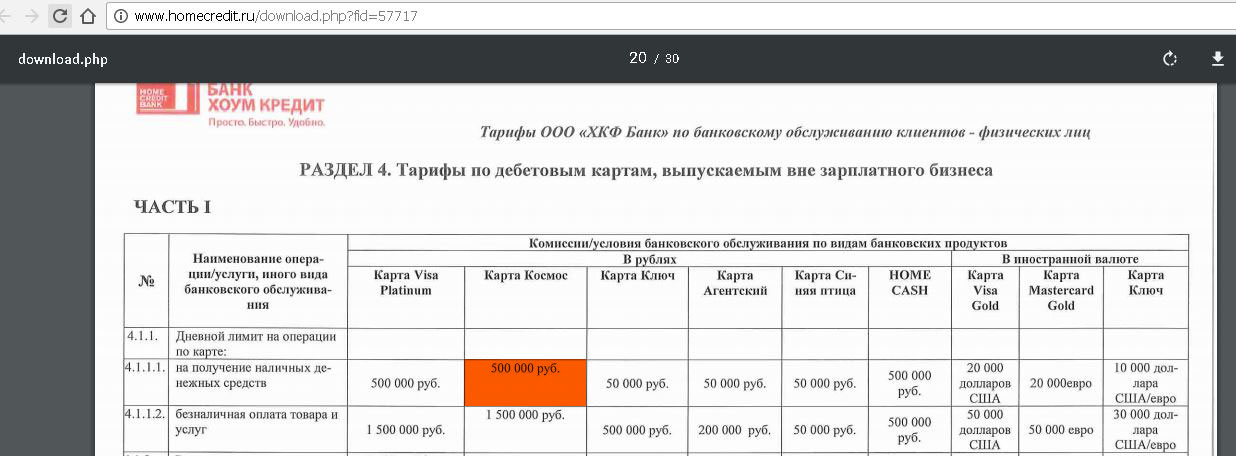 Операция снятие наличных