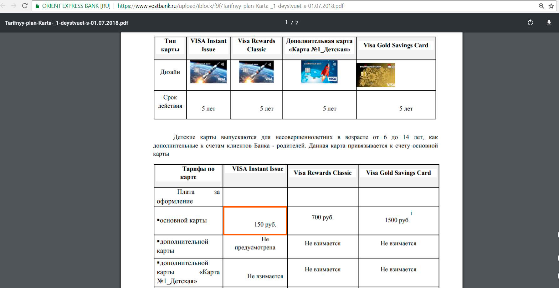 Instant issue карта