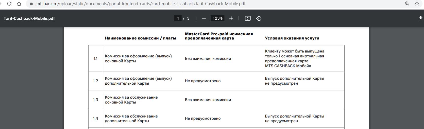 Кэшбэк карта мтс личный кабинет