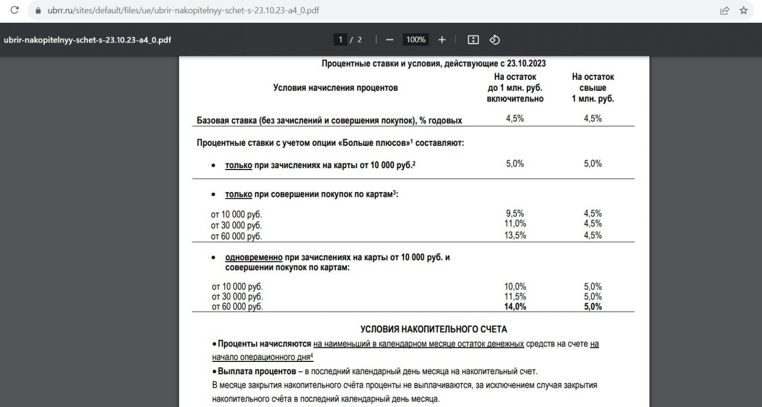 Накопительный счет 7 процентов годовых