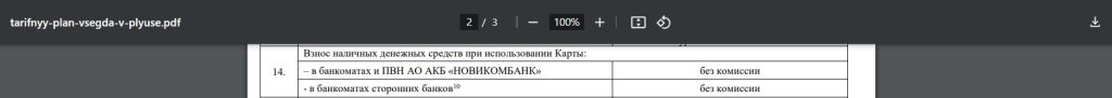 Всегда в плюсе от Новикомбанка