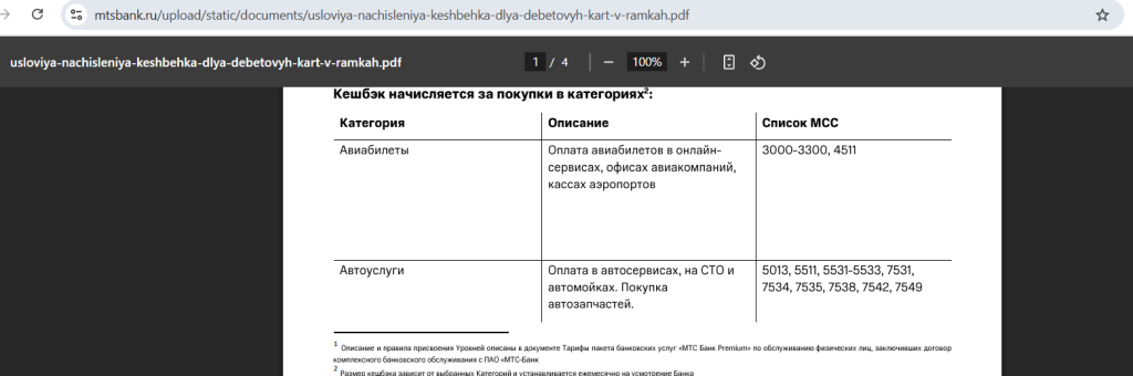 Премиум в МТС Банке 