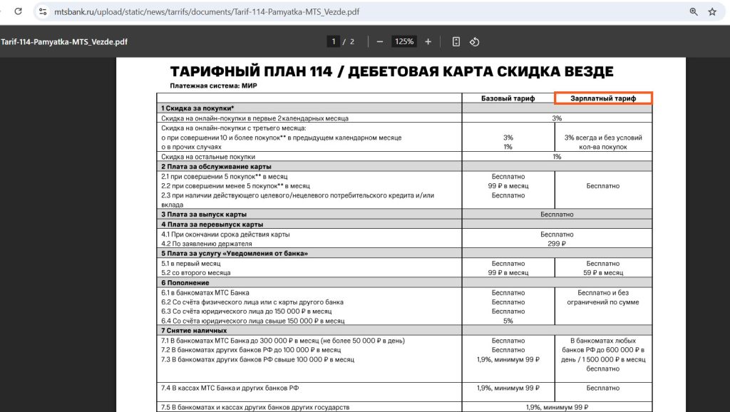 Зарплатная карта 