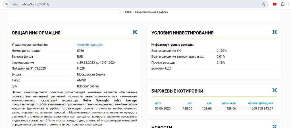 БПИФ денежного рынка