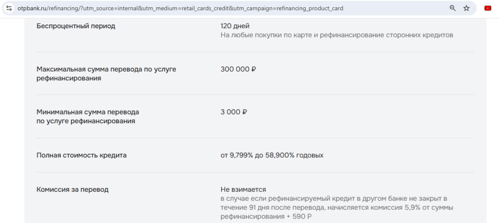 кредитная карта отп