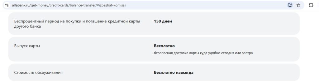 Кредитная карта Альфа-Банка