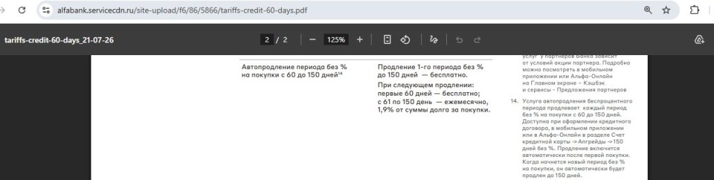 Кредитная карта Альфа-Банка